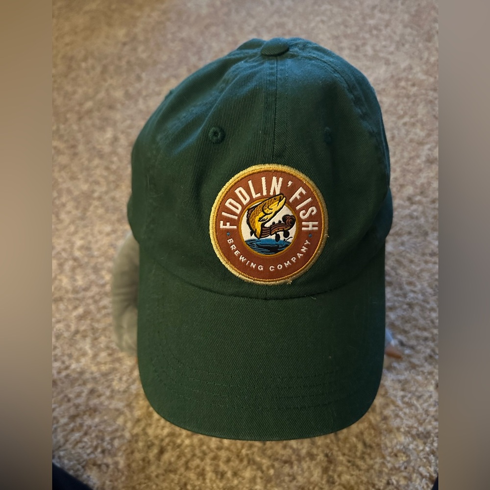 Fiddlin’ Fish Brewing Company Hat- green with adjustable strap
